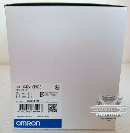 One New Omron CJ2M-CPU33 CPU Unit CJ2MCPU33 In Box Expedited Shipping