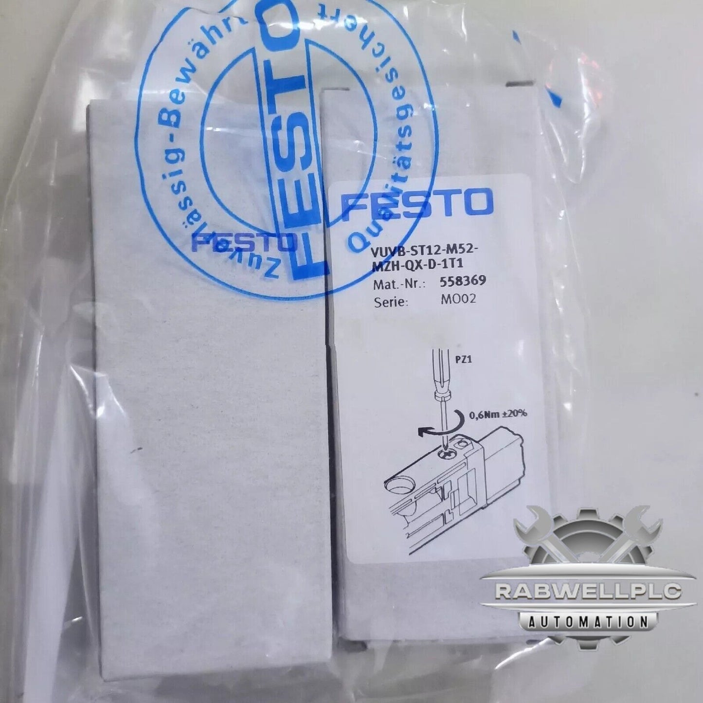 New FESTO VUVB-ST12-M52-MZH-QX-D-1T1 558369 Solenoid Valve