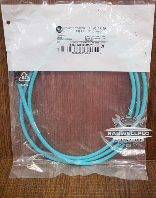 ALLEN BRADLEY 1585J-M4TBJM-2 Ethernet Media RJ45 Patchcord SER A NEW NEW IN BOX