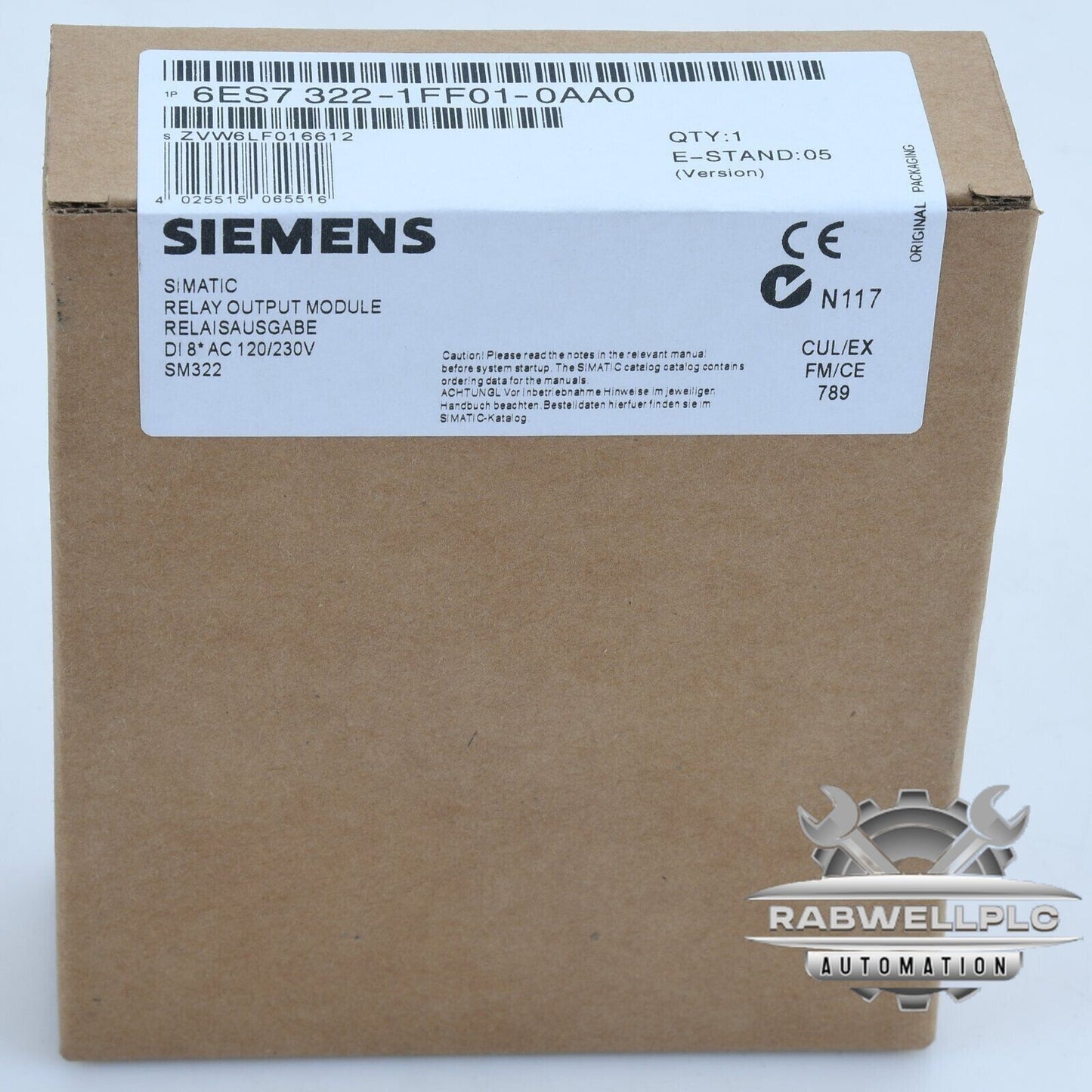 New In Box Siemens 6ES7 322-1FF01-0AA0 / 6ES7322-1FF01-0AA0 PLC Module