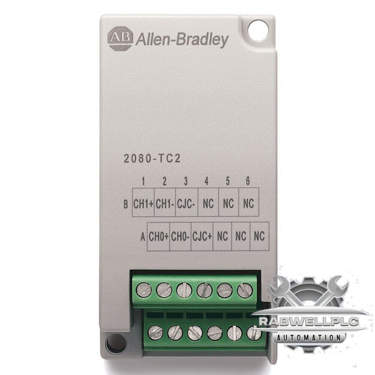 2023 New Sealed 2080-TC2 SER A Allen Bradley Micro 800 2-channel TC Plug-in