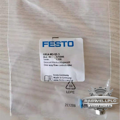 10PCS New Festo GRLA-M3-QS-3 175041 One-way flow control valve