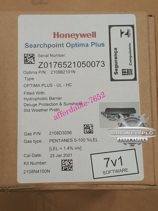 NEW Honeywell 2108B2101N Gas Detector OPTIMA PLUS-UL-HC FedEx or DHL or UPS