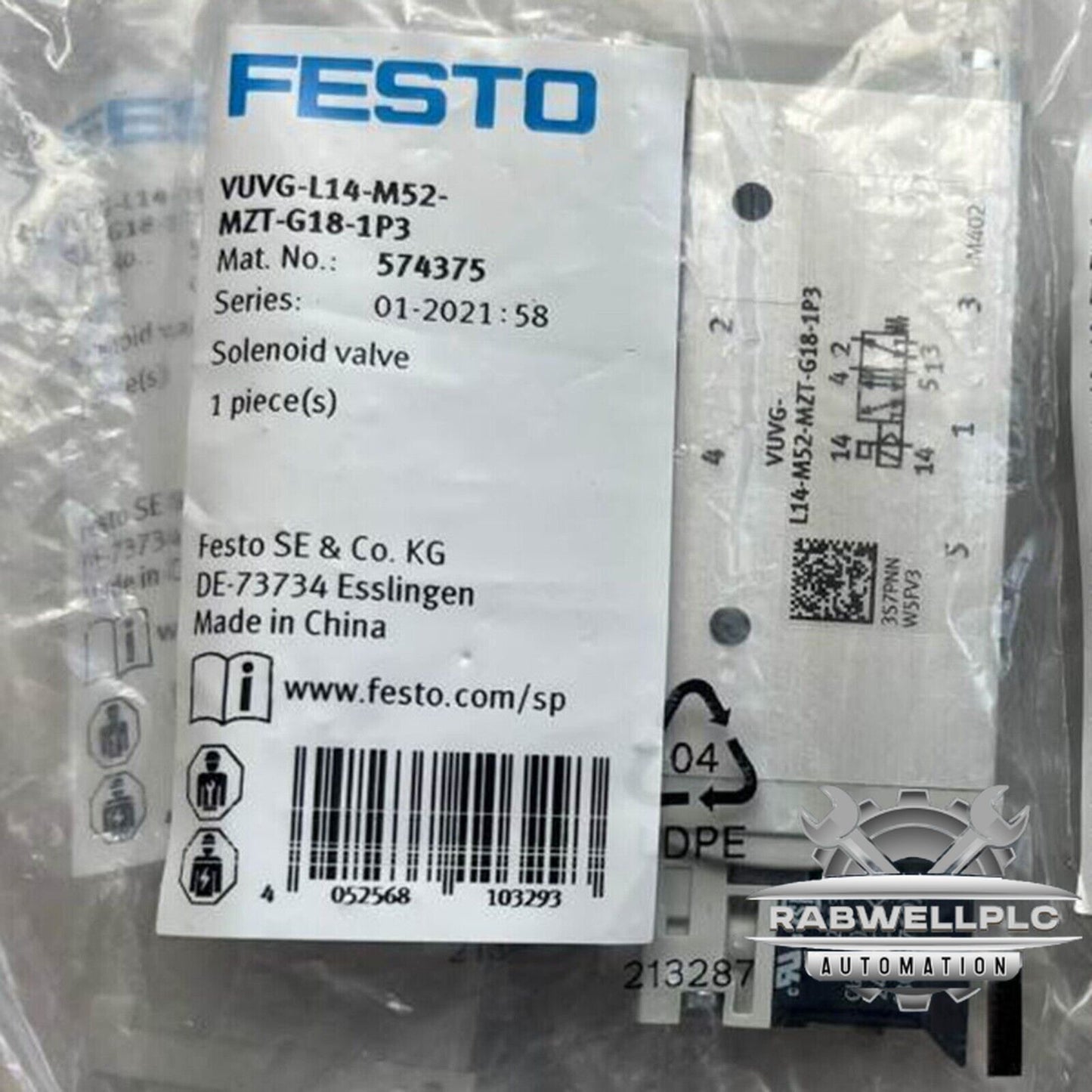 New Festo VUVG-L14-M52-MZT-G18-1P3 574375 Solenoid valve