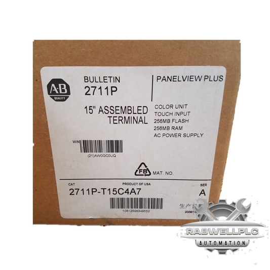 Allen Bradley 2711P-T15C4A7 / A PanelView Plus 15" Assembled Terminal NEW IN BOX