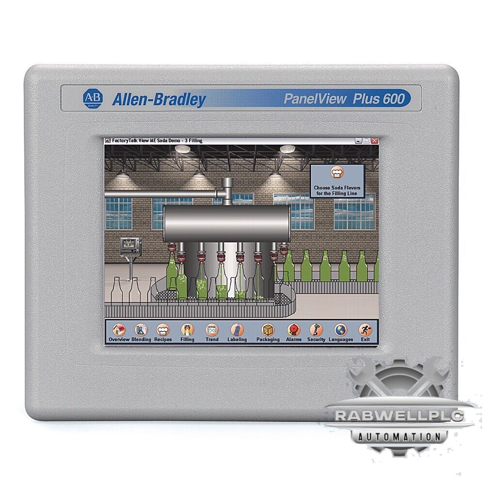 Allen Bradley 2711P-T6C20A8 Ser A PanelView Plus 600 HMI Touchscreen Free Ship