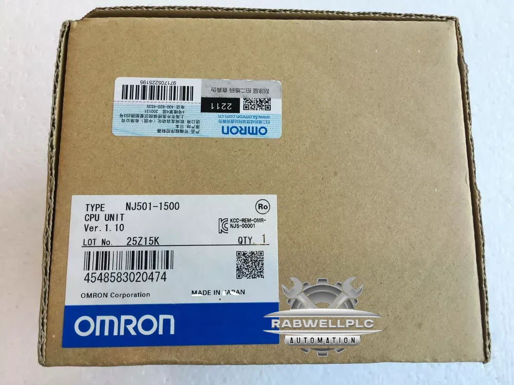 1PC Omron NJ501-1500 CPU Module New In Box Expedited Shipping NJ5011500