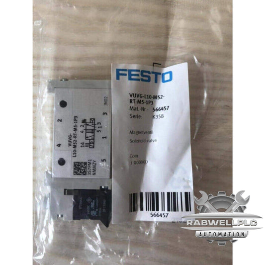 New Festo VUVG-L10-M52-RT-M5-1P3 566457 Solenoid Valve