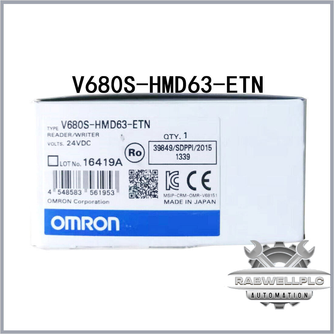 Omron 1X New Sealed In Box V680S-HMD63-ETN Original manufacturer PLC module