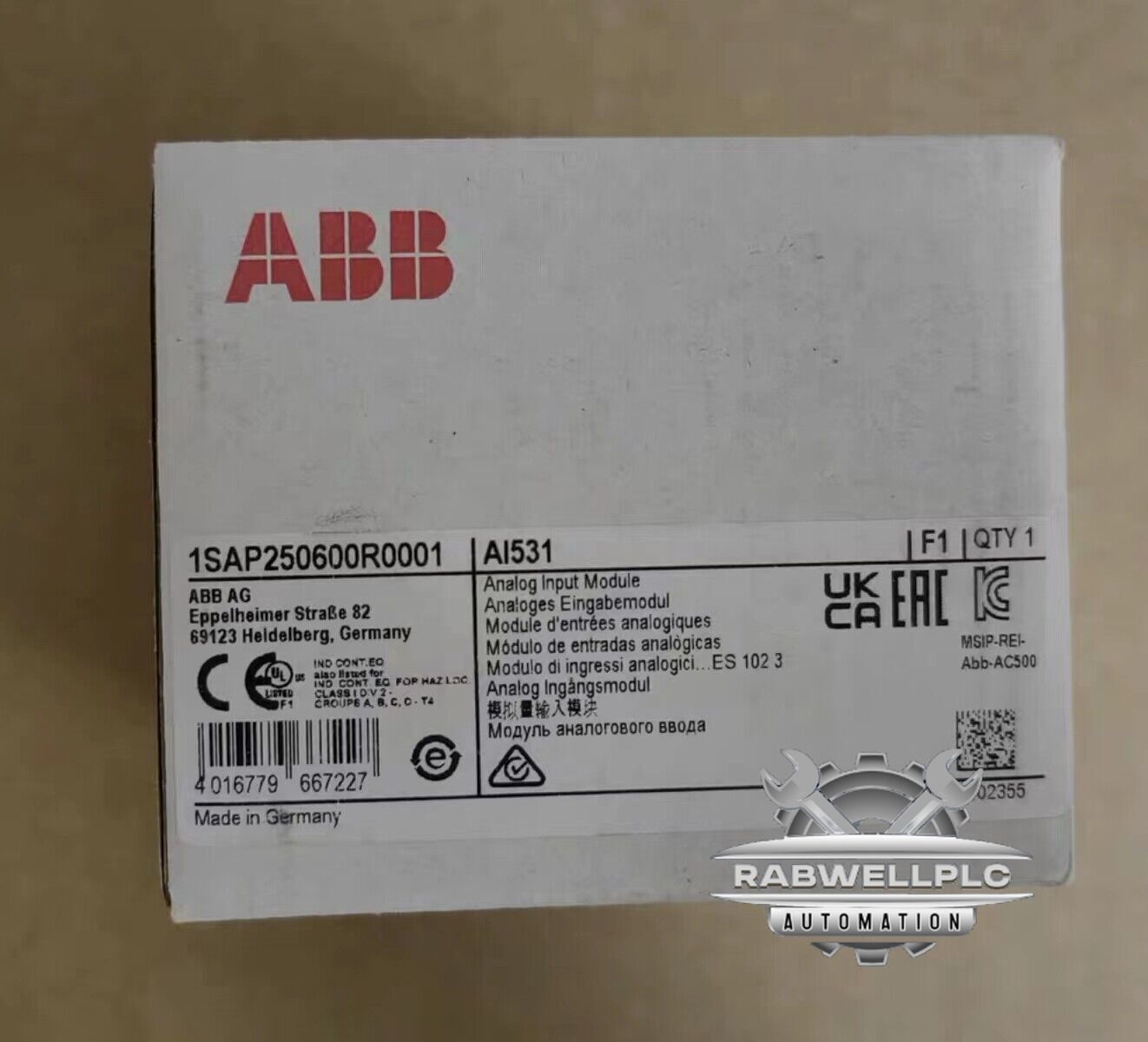 1pc ABB AI531 analog module 1SAP250600R0001