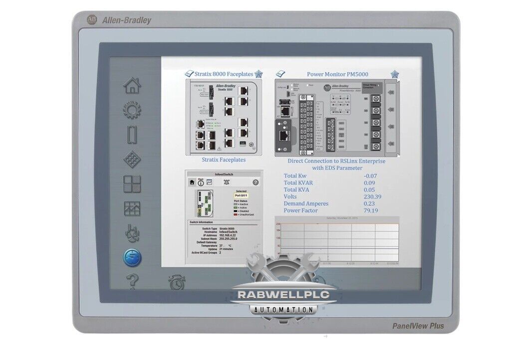 AB 2711P-T6C22D8S HMI PanelView Plus 7 Graphic Terminal 2711PT6C22D8S NEW IN BOX