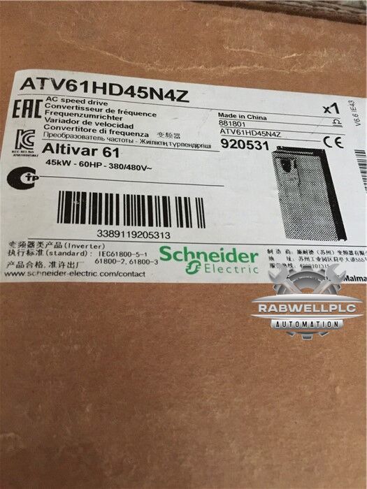 SCHNEIDER ATV61HD45N4Z 380V 45KW New In Box ATV61HD45N4Z