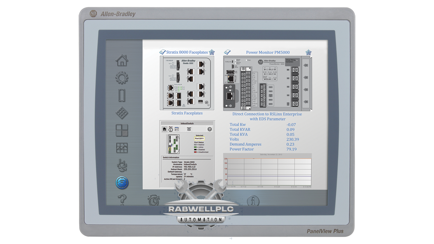 NEW Allen-Bradley 2711P-T12W22D9P PanelView Plus 7 Color Touch 12 2711PT12W22D9P