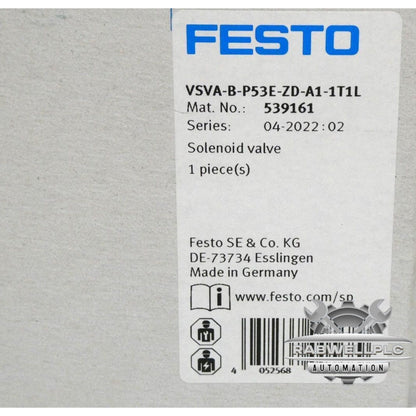 New FESTO VSVA-B-P53E-ZD-A1-1T1L 539161 Solenoid Valve Mat.