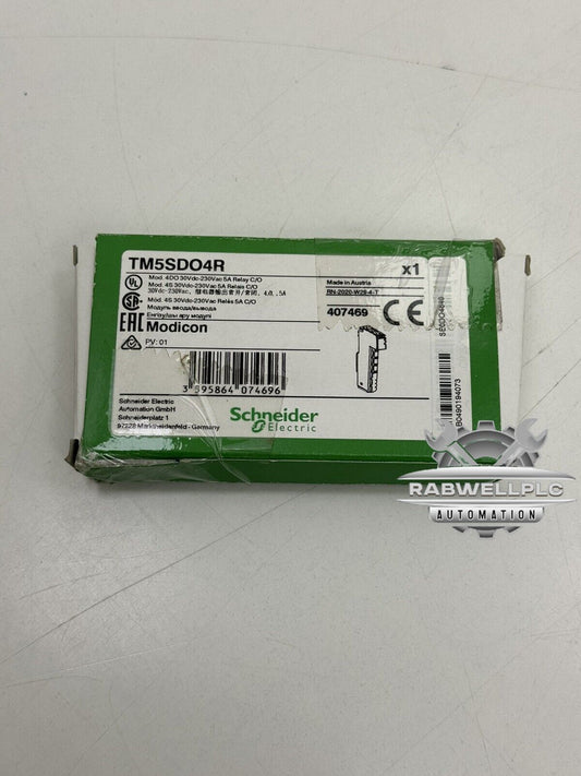 SCHNEIDER ELECTRIC TM5SDO4R DIGITAL OUTPUT MODULE 30VDC/230VAC 5A RELAY C/O