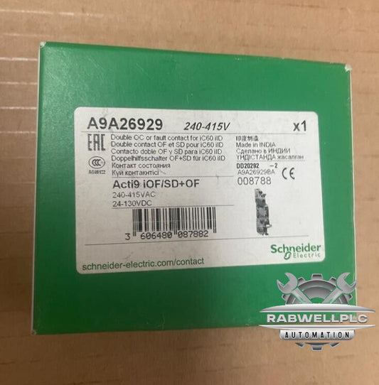 Schneider Electric Acti9 iOF/SD+OF A9A26929 Dual OC or Fault Contact for iC60-