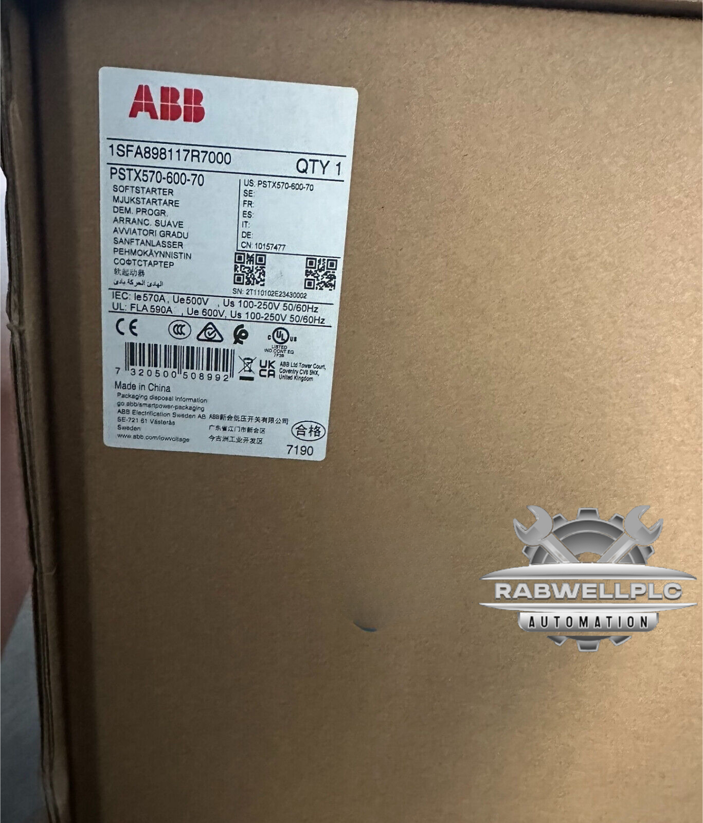 PSTX570-600-70 ABB PSTX570-600-70 soft starter Brand new