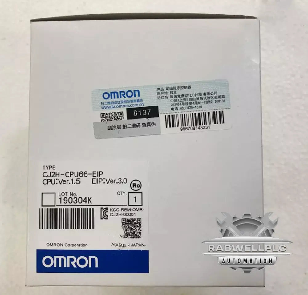 1PC OMRON CJ2H-CPU66-EIP PLC Module CJ2HCPU66EIP New In Box Expedited Shipping