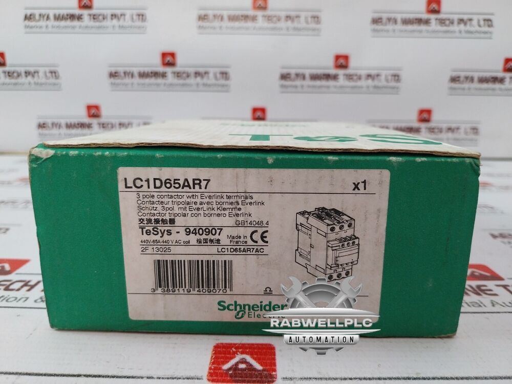 Schneider Electric Lc1d65ar7 3 Pole Contactor 690v- 50/60hz 80a Brand New