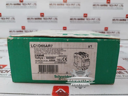 Schneider Electric Lc1d65ar7 3 Pole Contactor 690v- 50/60hz 80a Brand New