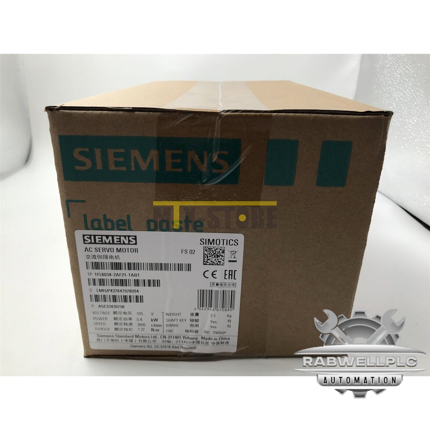 New Siemens 1FL6 034-2AF21-1AB1 1FL6034-2AF21-1AB1 SIMOTICS S-1FL6