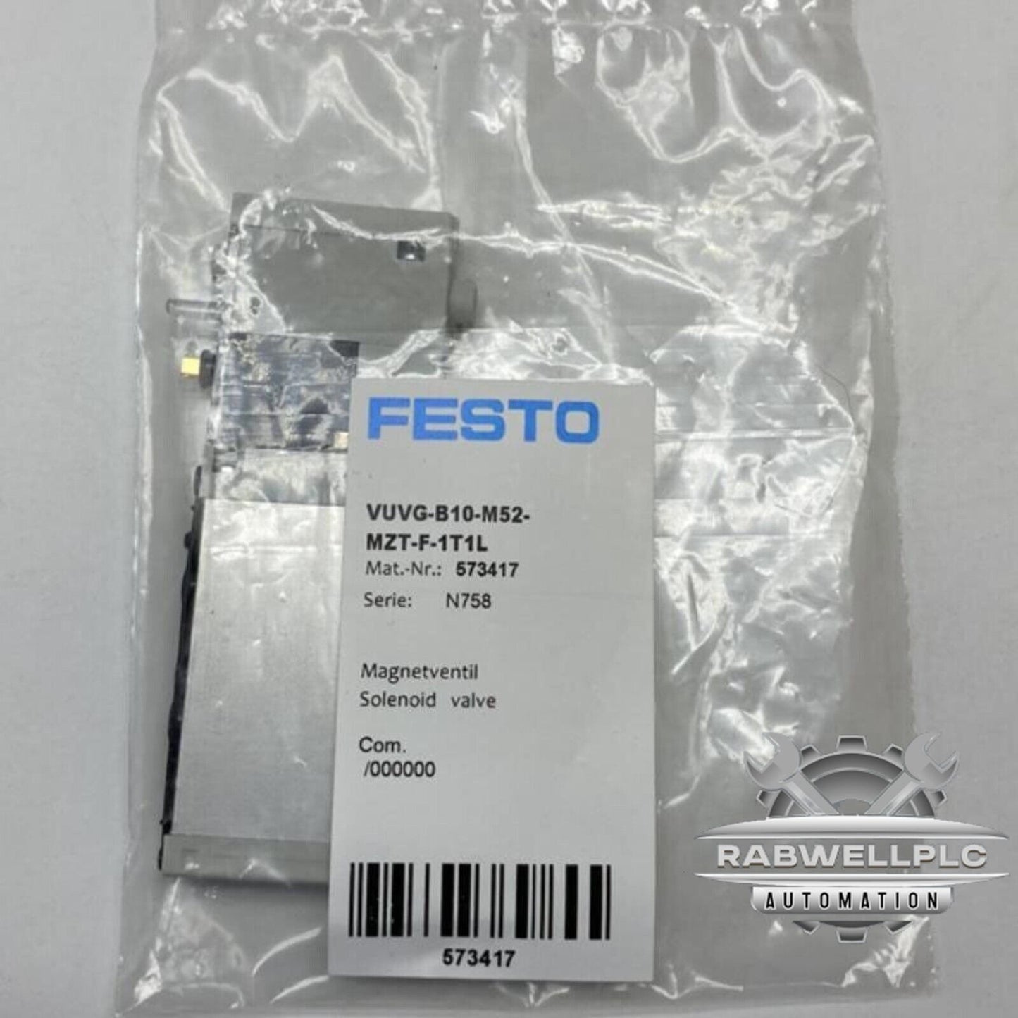 New FESTO VUVG-B10-M52-MZT-F-1T1L 573417 Solenoid Valve