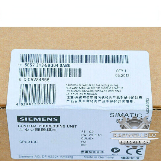 1 PCS Brand New Siemens 6ES7313-5BG04-0AB0 6ES7 313-5BG04-0AB0 Unopened In Stock