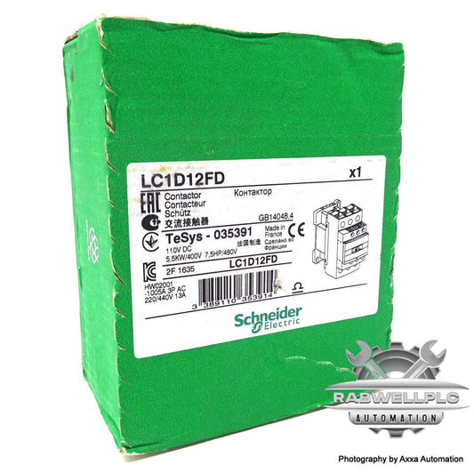 NEW Contactor LC1D12FD Schneider 5.5kW 110VDC 035391 LC1-D12FD