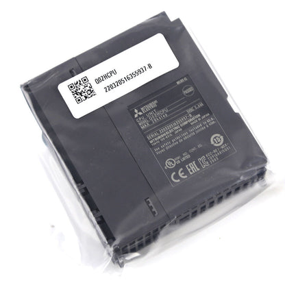 Mitsubishi Q02HCPU PLC Module, New In Box. Industrial automation part, model Q02HCPU, serial 220320516355937-B.