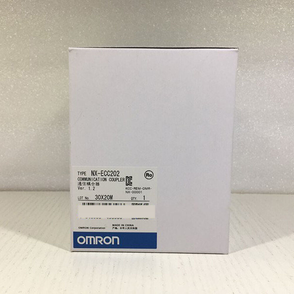 Omron NX-ECC202 Communication Coupler PLC Module in box. Industrial automation parts from Radwell.