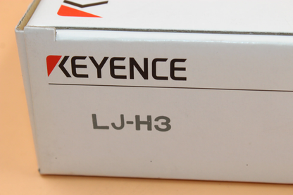 KEYENCE LJ-H3 sensor product box, white with logo.