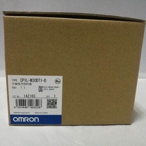 Omron CP1L-M30DT1-D PLC module in original box, expedited shipping available.