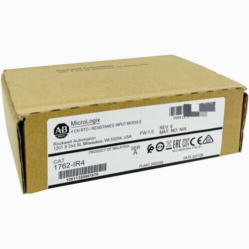 Allen-Bradley MicroLogix 1200 1762-IR4 RTD Input Module in original packaging, industrial automation part