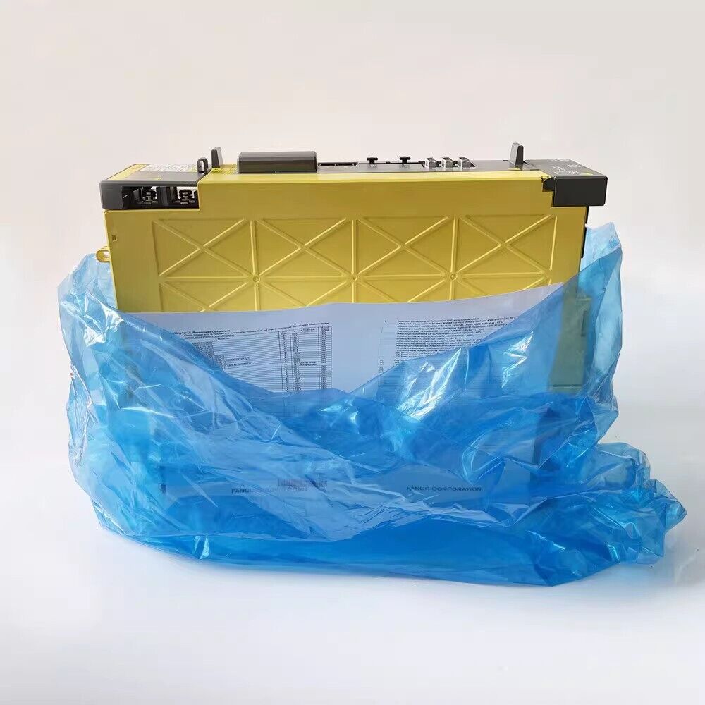New FANUC A06B-6127-H209 Servo Drive, industrial automation part, yellow in protective bag.