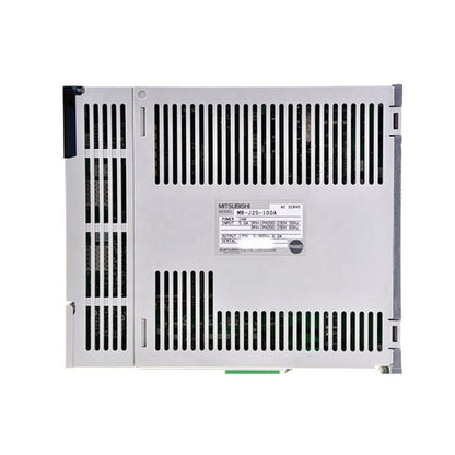 Mitsubishi MR-J2S-100A AC Servo Drive, industrial automation component, white and gray with product details.