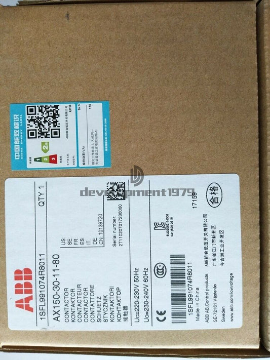 ABB AX150-30-11-80 Contactor, 220-230V, New industrial automation part