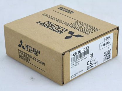 Mitsubishi FX3U-4AD-TC-ADP PLC Module box, product details and label, new industrial automation part