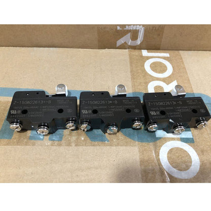 Omron Z-15GW22613-B Limit Switch, industrial automation sensor, black, Made in Indonesia, electrical specifications printed.