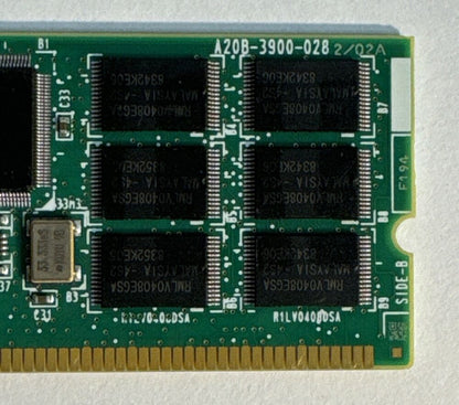 FANUC A20B-3900-0282 PCB. Green circuit board with chips and Side-B markings for industrial automation.