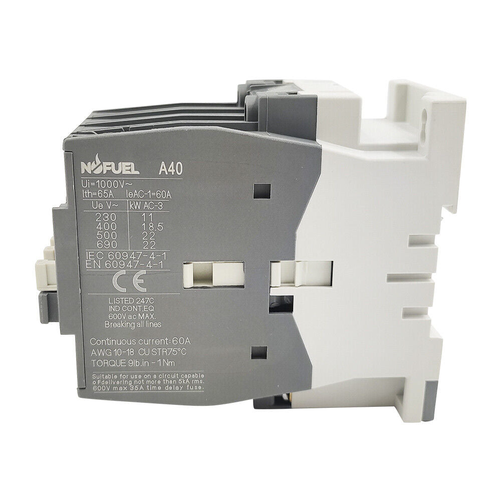 NOFUEL A40 Contactor, AC 40A, PLC module replacement, industrial automation part, new and refurbished