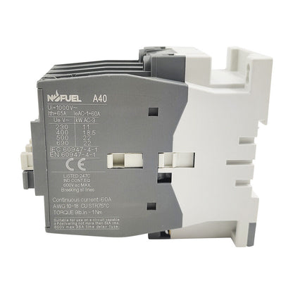 NOFUEL A40 Contactor, AC 40A, PLC module replacement, industrial automation part, new and refurbished