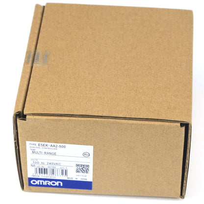 Omron E5EK-AA2-500 digital multi-range temperature controller in box, 100-240VAC.