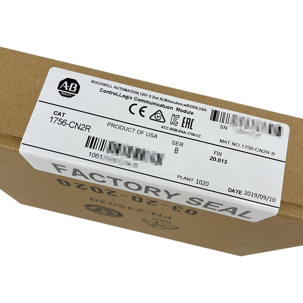 Allen-Bradley 1756-CN2R Series B ControlLogix Communication Module, factory sealed, product of USA, date 2019/09/10