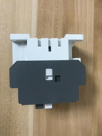 ABB N22E 24V Contactor Relay. Industrial automation component, gray and white plastic housing.