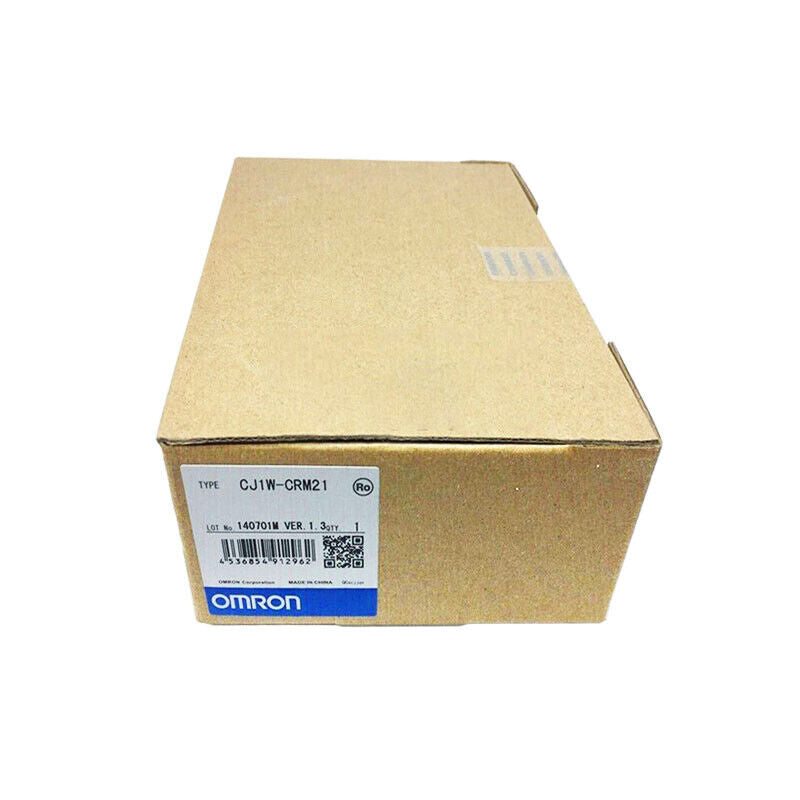 OMRON CJ1W-CRM21 PLC module in original box. Automation control unit.