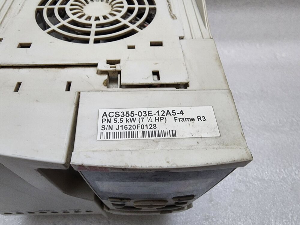 ABB ACS355-03E-12A5-4 AC drive, white, 5.5kW (7.5HP), industrial automation part, Frame R3.