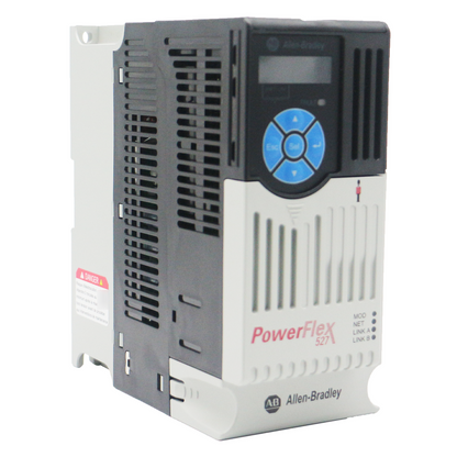 Allen-Bradley PowerFlex 527 AC Drive, white and black with control panel