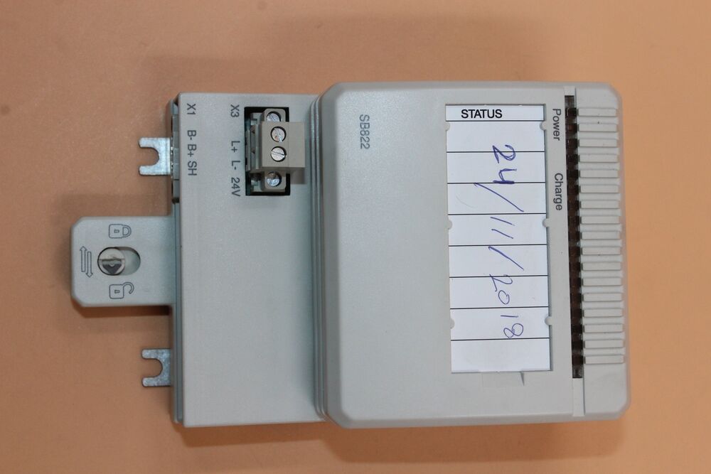 ABB SB822 PLC module with date 24/11/2018, industrial automation part