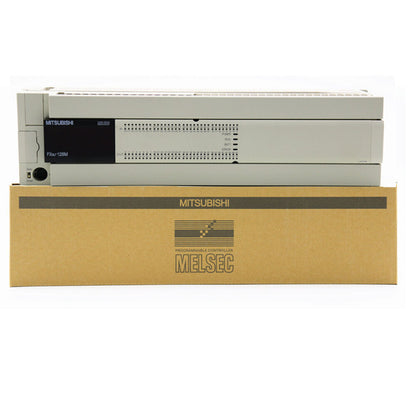 Mitsubishi FX3U-128M PLC Programmable Controller in Box. Industrial Automation Equipment.