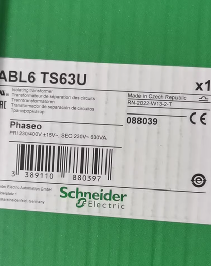 NEW Schneider ABL6TS63U 630VA DIN Rail Panel Mount Transformer